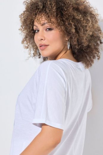 Plus size veliki brojevi Haljina kratkih rukava okruglog ovratnika za punije