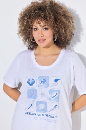Plus size veliki brojevi Haljina kratkih rukava okruglog ovratnika za punije