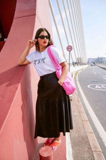 Plus size veliki brojevi Suknja na volane za punije