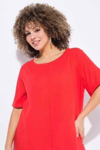 Plus size veliki brojevi Bluza kratkih rukava, okrugli izrez za punije