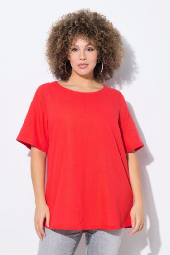 Plus size veliki brojevi Bluza kratkih rukava, okrugli izrez za punije