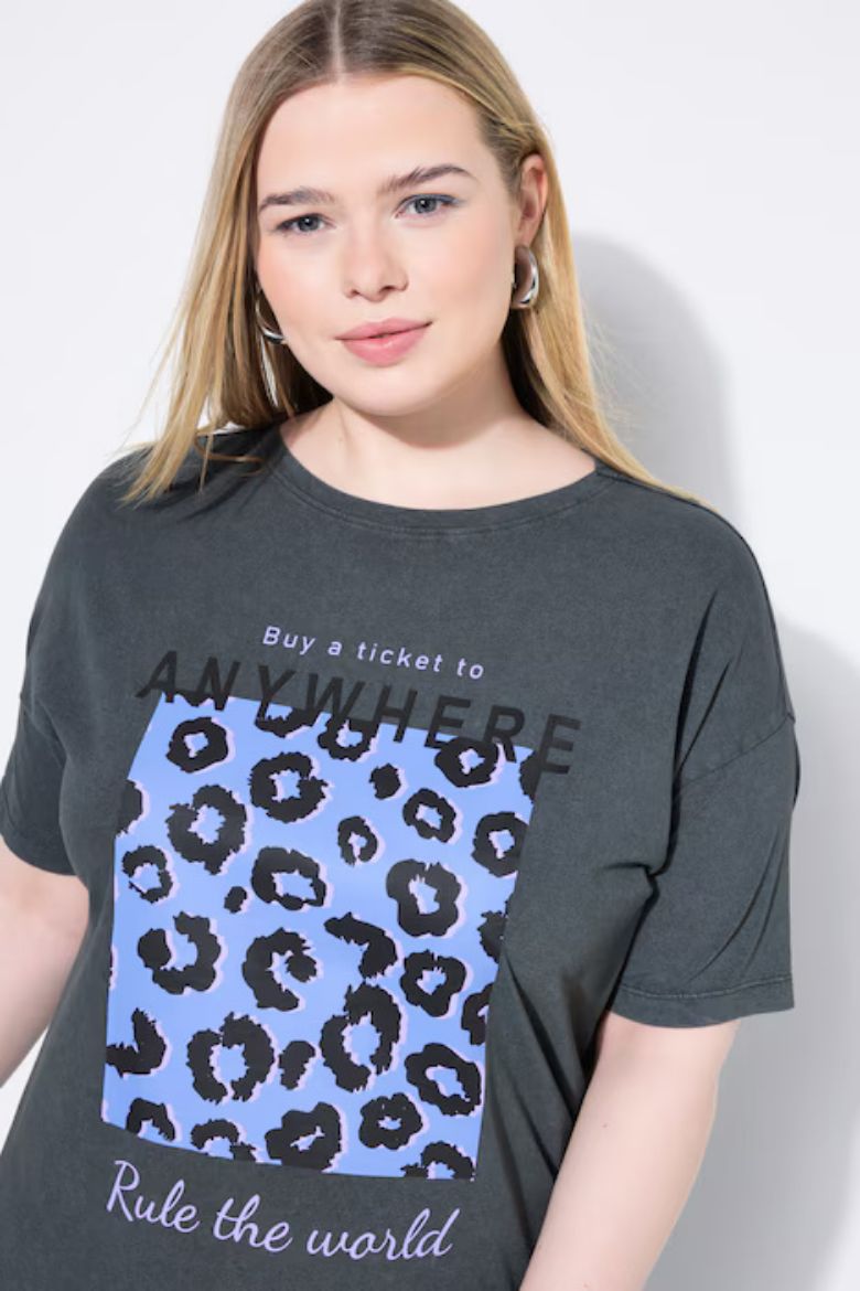 Plus size veliki brojevi Majica kratkih rukava okruglog ovratnika za punije