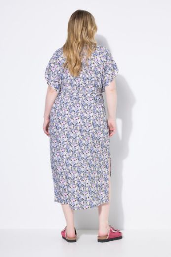 Plus size veliki brojevi Haljina maxi kratkih rukava cvjetnog uzorka za punije