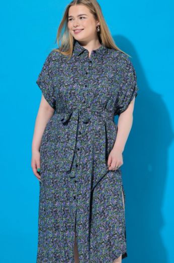Plus size veliki brojevi Haljina maxi kratkih rukava cvjetnog uzorka za punije