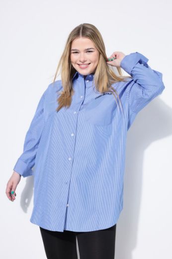 Plus size veliki brojevi Košulja dugih rukava šireg kroja za punije