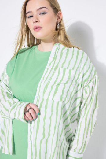 Plus size veliki brojevi Košulja dugih rukava šireg kroja za punije
