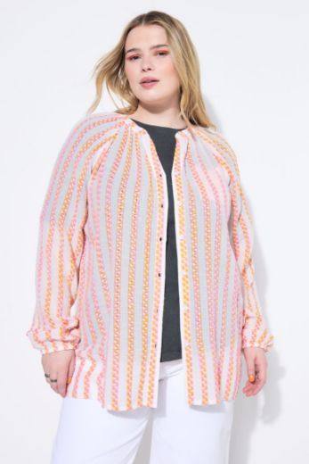 Plus size veliki brojevi Tunika dugih rukava na kopčanje za punije