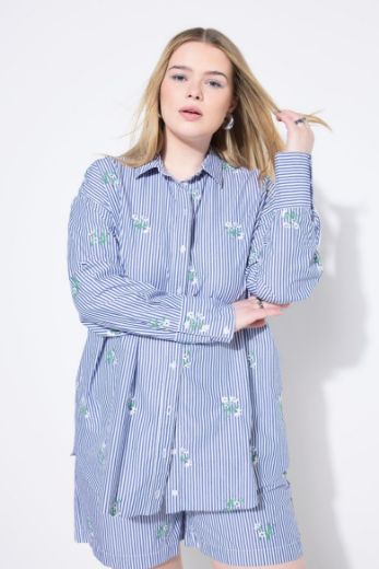Plus size veliki brojevi Košulja dugih rukava šireg kroja za punije