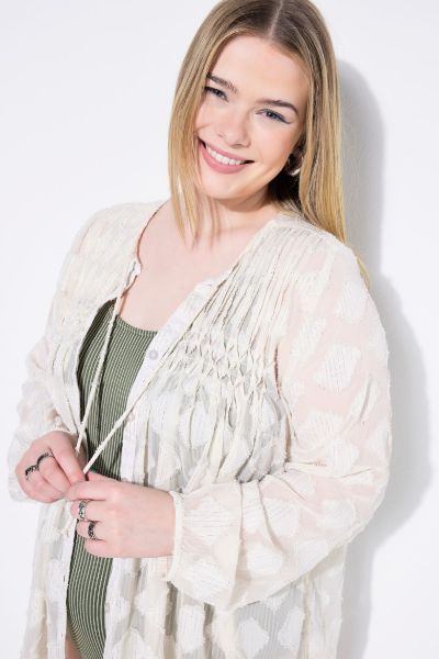 Veliki brojevi Bluza dugih rukava na kopčanje moda za punije