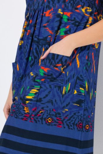 Plus size veliki brojevi Haljina midi bez rukava okruglog ovratnika za punije