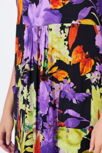 Plus size veliki brojevi Haljina midi bez rukava okruglog ovratnika za punije