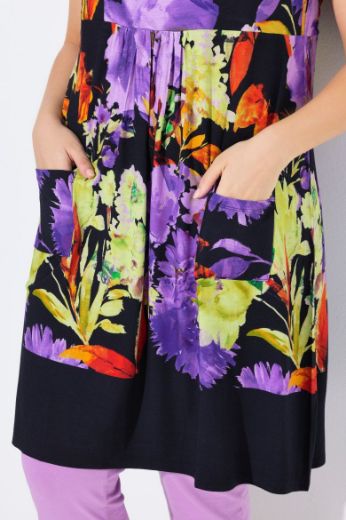Plus size veliki brojevi Haljina midi bez rukava okruglog ovratnika za punije