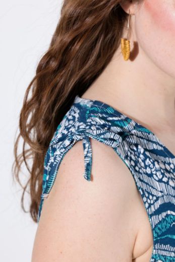 Plus size veliki brojevi Haljina midi bez rukava V ovratnika za punije