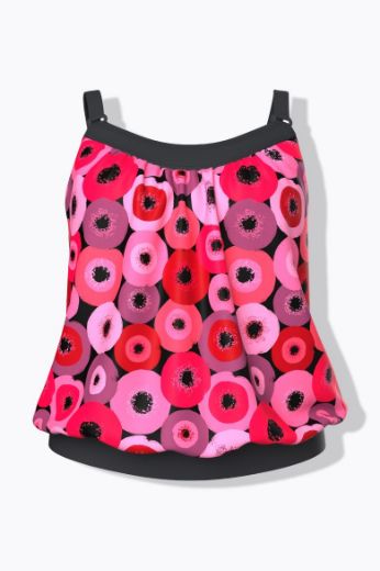 Plus size veliki brojevi Kupaći kostim Tankini motiv krugova za punije