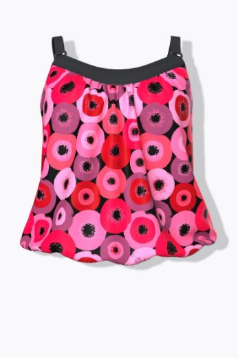 Plus size veliki brojevi Kupaći kostim Tankini motiv krugova za punije