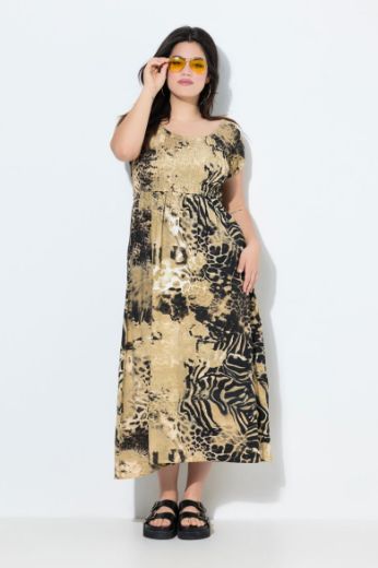 Plus size veliki brojevi Haljina maxi kratkih rukava za punije
