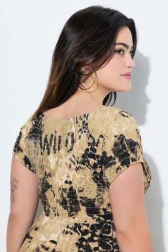 Plus size veliki brojevi Haljina maxi kratkih rukava za punije
