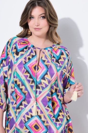 Plus size veliki brojevi Tunika 3/4 rukava A kroja za punije