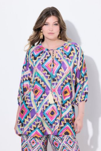 Plus size veliki brojevi Tunika 3/4 rukava A kroja za punije
