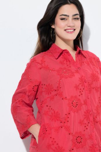 Plus size veliki brojevi Haljina 3/4 rukava na kopčanje za punije