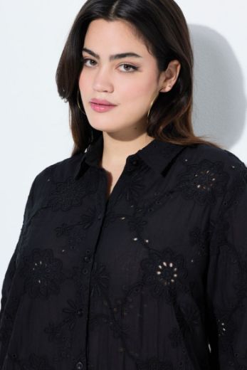 Plus size veliki brojevi Haljina 3/4 rukava na kopčanje za punije