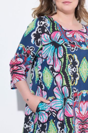 Plus size veliki brojevi Haljina 3/4 rukava A kroja za punije