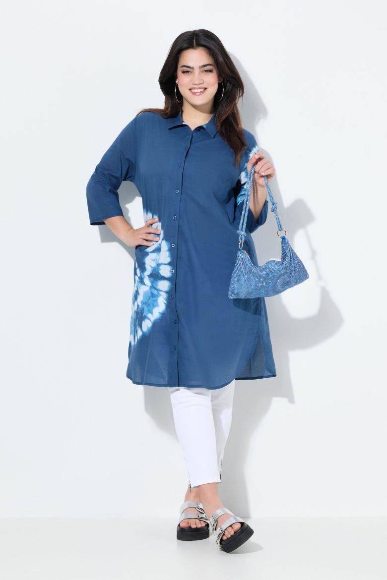 Plus size veliki brojevi Bluza 3/4 rukava dužeg A kroja za punije