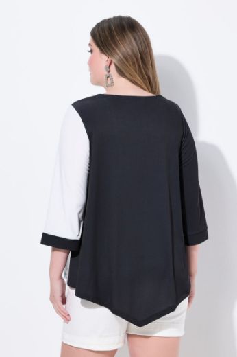 Plus size veliki brojevi Majica 3/4 rukava cvjetnog uzorka za punije