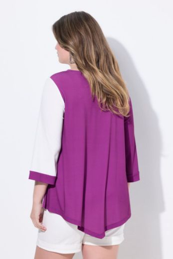 Plus size veliki brojevi Majica 3/4 rukava cvjetnog uzorka za punije