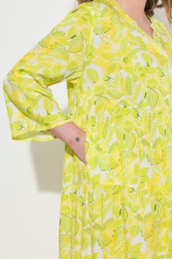 Plus size veliki brojevi Haljina midi 3/4 rukava A kroja za punije