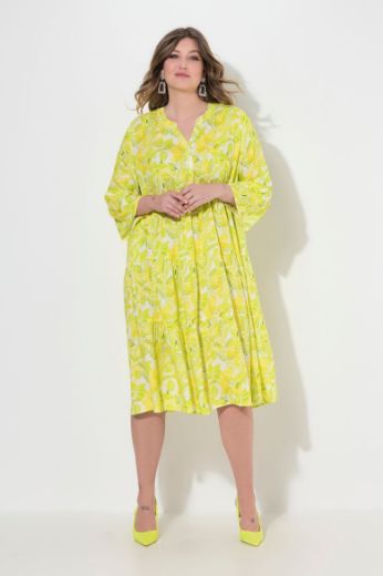 Plus size veliki brojevi Haljina midi 3/4 rukava A kroja za punije