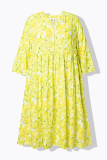 Plus size veliki brojevi Haljina midi 3/4 rukava A kroja za punije