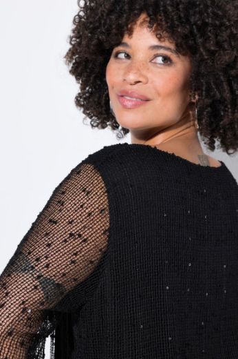 Plus size veliki brojevi Bluza 3/4 rukava mrežastog uzorka za punije