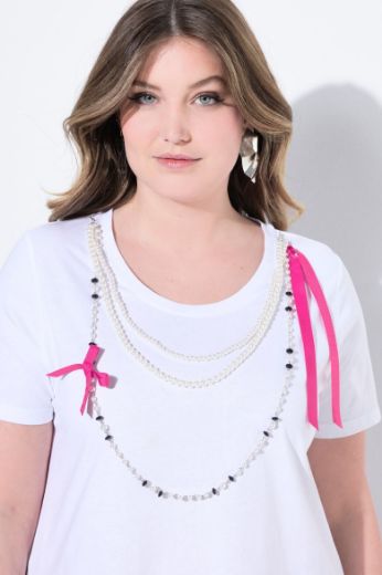 Plus size veliki brojevi Majica kratkih rukava okruglog ovratnika za punije