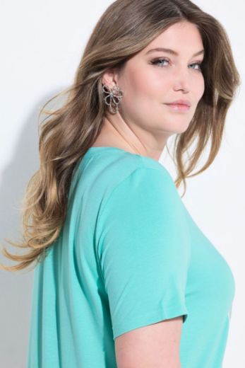 Plus size veliki brojevi Majica kratkih rukava okruglog ovratnika za punije