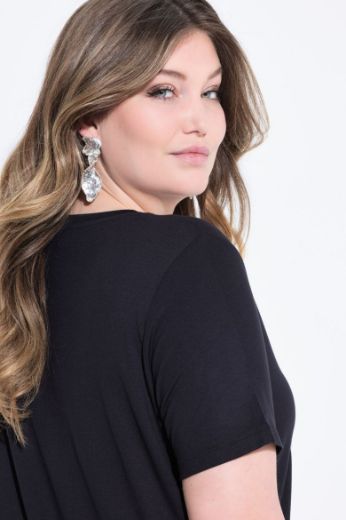 Plus size veliki brojevi Majica kratkih rukava okruglog ovratnika za punije