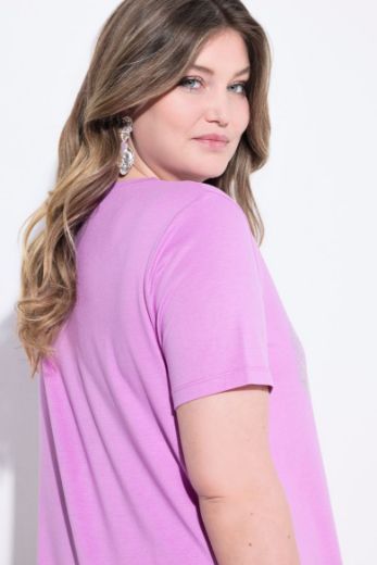 Plus size veliki brojevi Majica kratkih rukava V ovratnika za punije