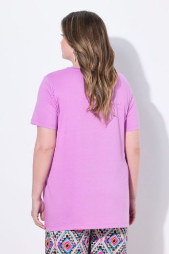Plus size veliki brojevi Majica kratkih rukava V ovratnika za punije