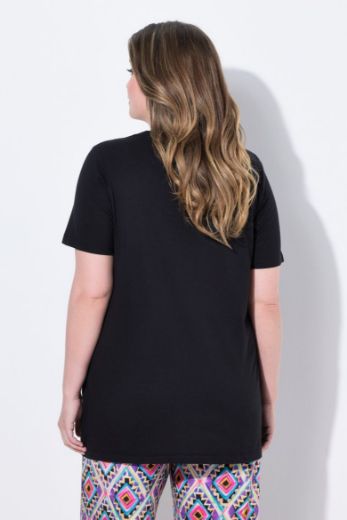 Plus size veliki brojevi Majica kratkih rukava V ovratnika za punije
