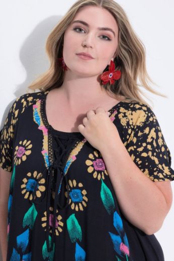 Plus size veliki brojevi Haljina cvjetnog printa za punije