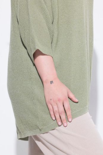 Plus size veliki brojevi Pulover 3/4 rukava šireg kroja za punije