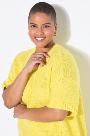 Plus size veliki brojevi Pulover polu rukava okruglog ovratnika za punije