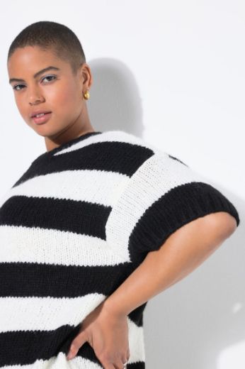 Plus size veliki brojevi Pulover polu rukava okruglog ovratnika za punije