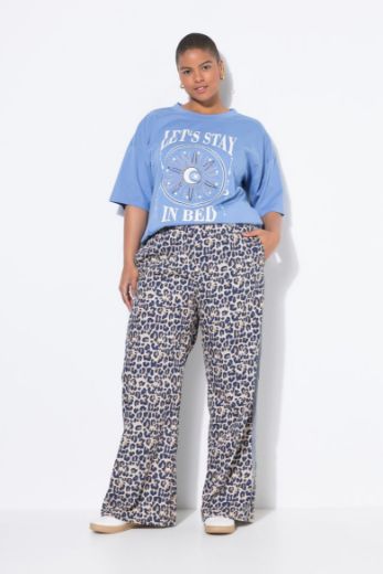 Plus size veliki brojevi Hlače širokih nogavica s leopard uzorkom za punije