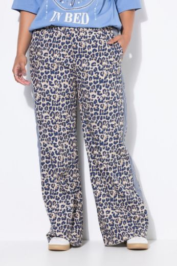 Plus size veliki brojevi Hlače širokih nogavica s leopard uzorkom za punije