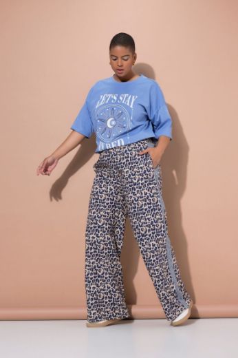 Plus size veliki brojevi Hlače širokih nogavica s leopard uzorkom za punije