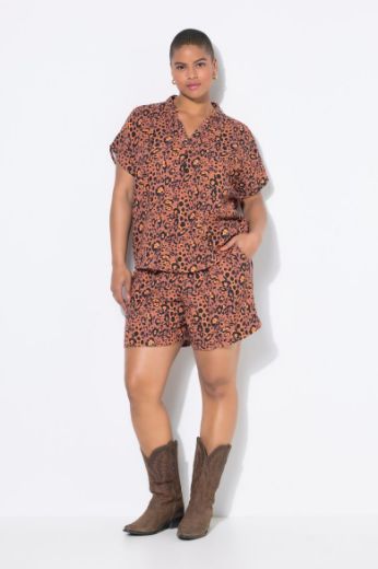 Plus size veliki brojevi Bluza kratkih rukava od muslina za punije