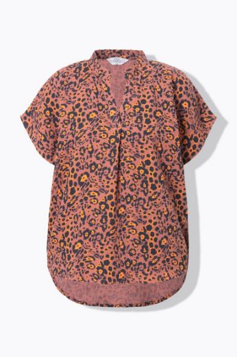 Plus size veliki brojevi Bluza kratkih rukava od muslina za punije