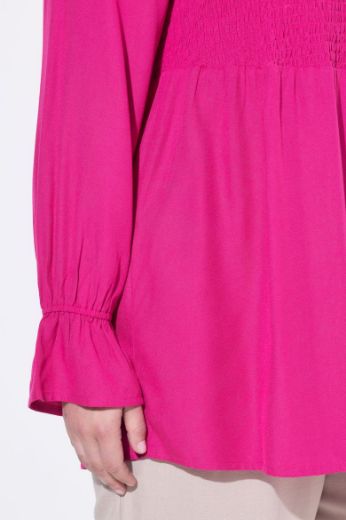 Plus size veliki brojevi Bluza dugih rukava V ovratnika za punije