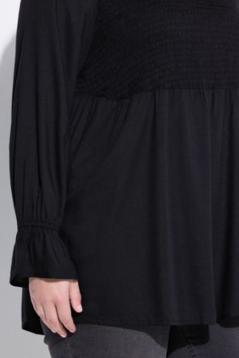 Plus size veliki brojevi Bluza dugih rukava V ovratnika za punije
